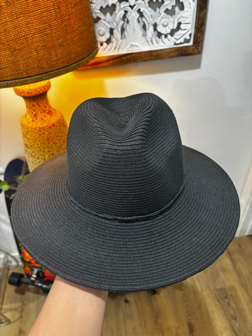 San Diego Hat Company Black Straw Sun Hat